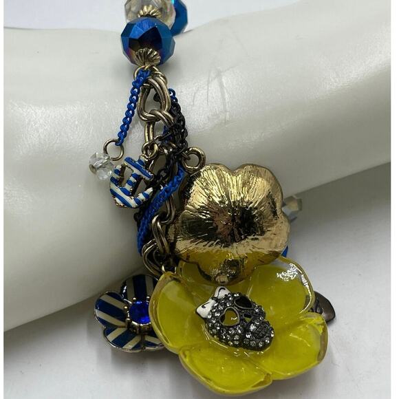 Betsey‎ Johnson Yacht Club Spectator Sailboat Multicolor Half Stretch Bracelet - Picture 2 of 10